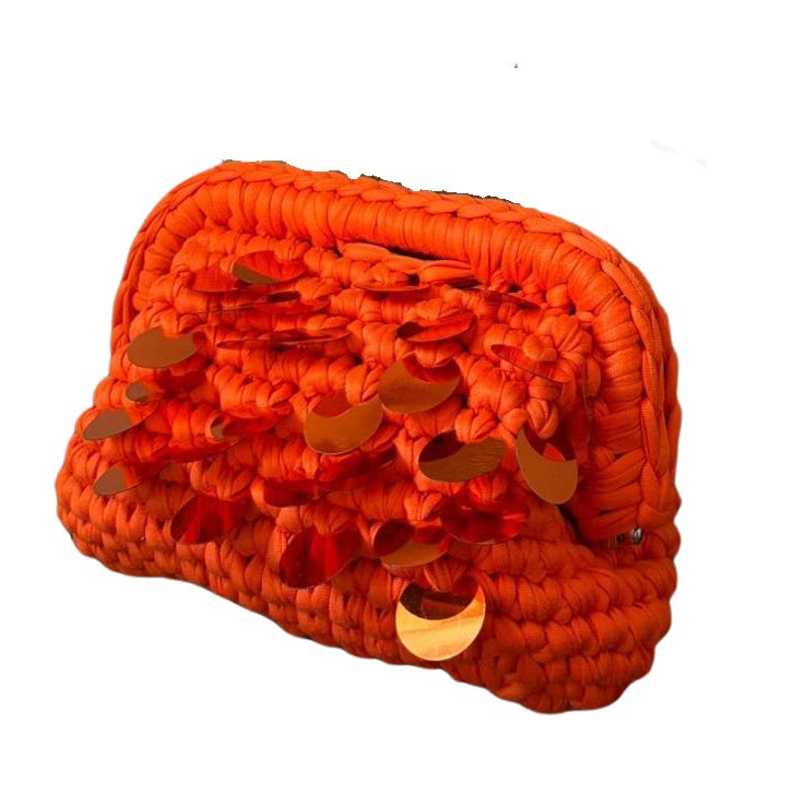 Pochette Handmade Glam Orange - Borsetta Artigianale Fatta a Mano
